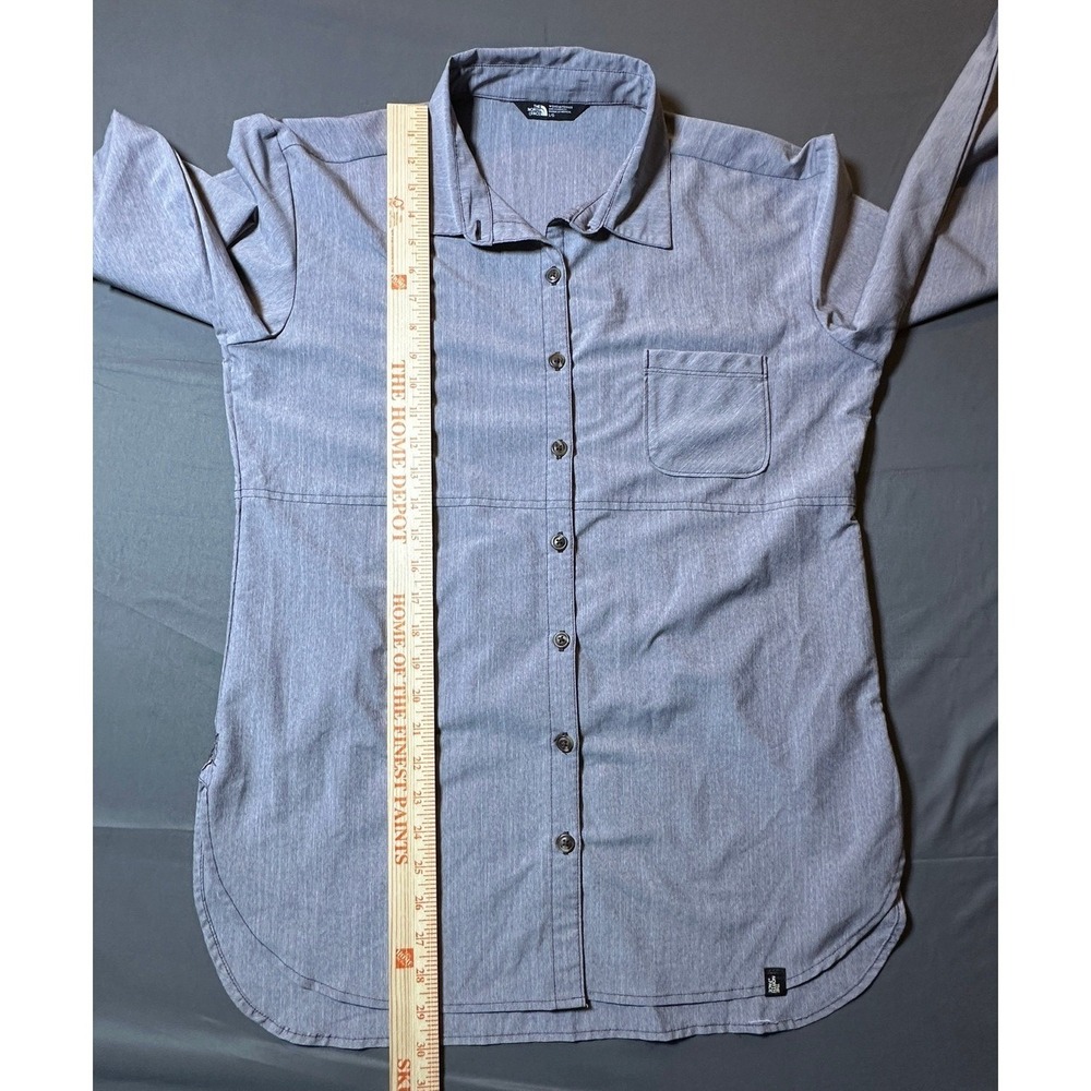 The North Face Women's Gray Long Sleeve Button Down Hiking Shirt Size Large - Picture 4 of 11